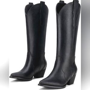 (RBC117)  Rollda Cowboy Western Boots with Chunky Heel Sz 11